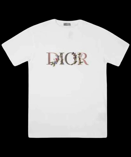 디올 플라워 코튼 티셔츠