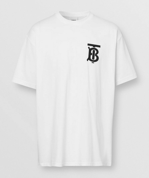 모노그램 모티프 코튼 티셔츠