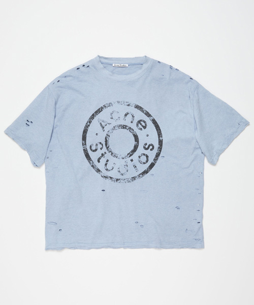 로고 스탬프 코튼 티셔츠