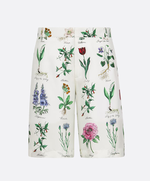 식물표본 일러스트 실크 쇼츠