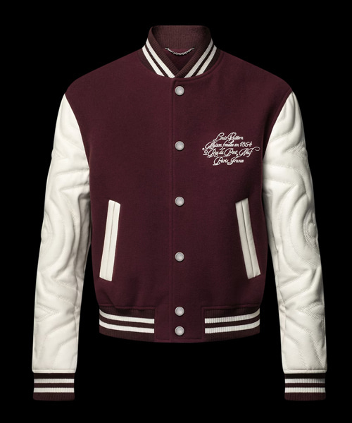 엠브로이더드 카프스킨 바시티 자켓