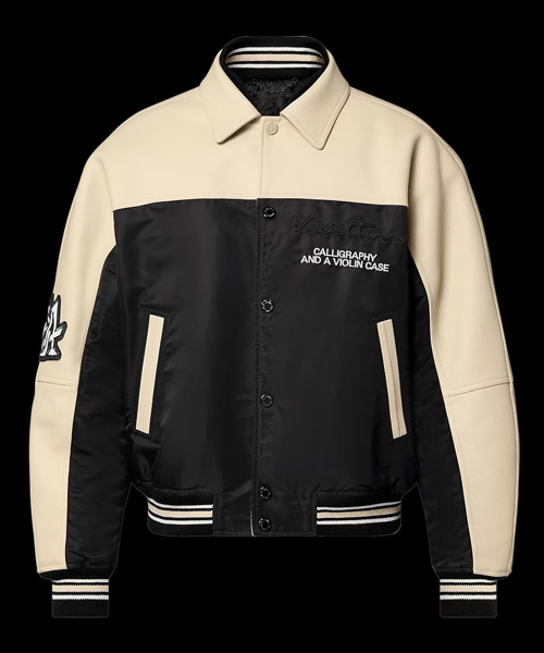 레더 앤드 나일론 블루종