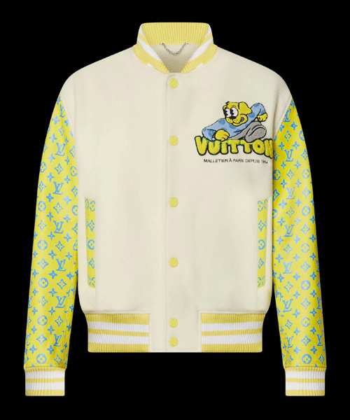 모노그램 플레이그라운드 바시티 블루종 자켓