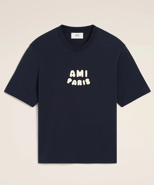 네이비 코튼 아미 파리 패치 티셔츠