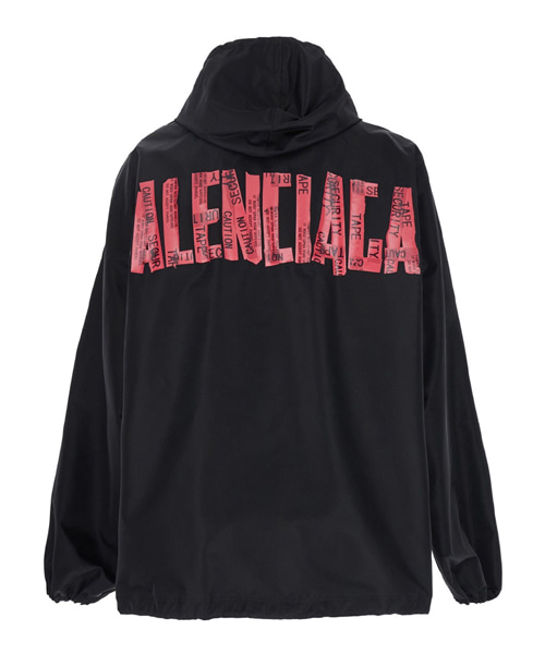 로고 레터링 프린트 후드 자켓