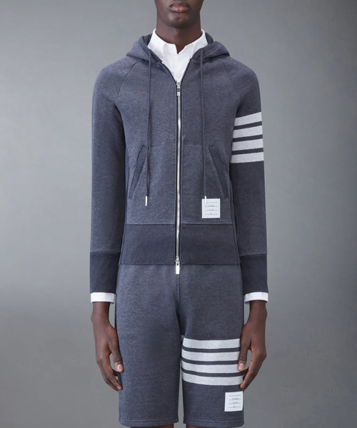 클래식 루프백 4-바 지퍼 후드 집업