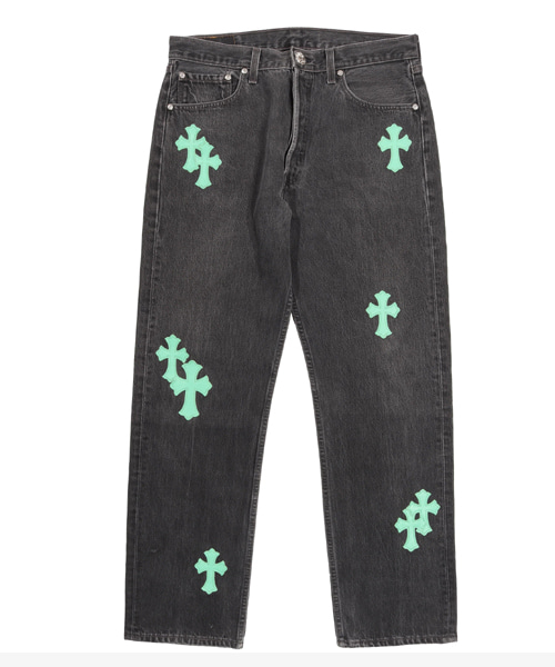 크로스 패치 리바이스 데님