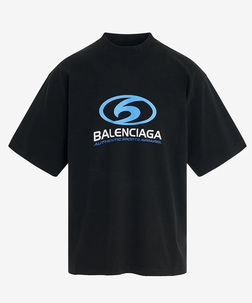 서퍼 크랙 로고 코튼 티셔츠