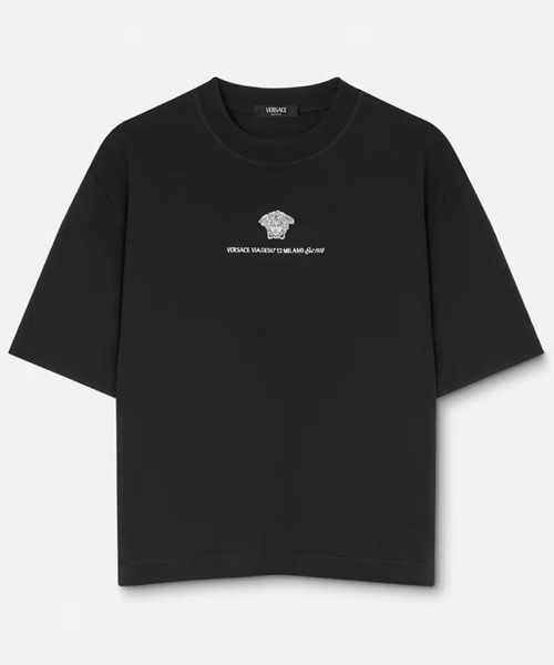 엠브로이더드 메두사 밀라노 코튼 티셔츠