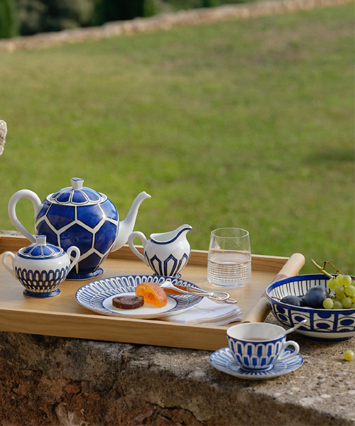 블루 다이어 찻잔 세트