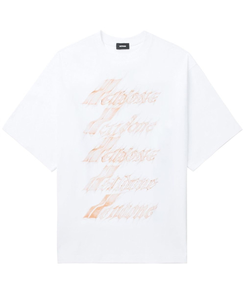 멀티 로고 프린트 코튼 티셔츠