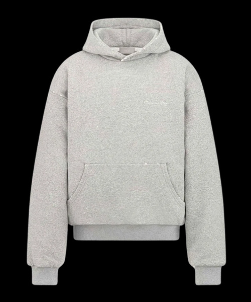 디올 퀴튀르 백 로고 후드