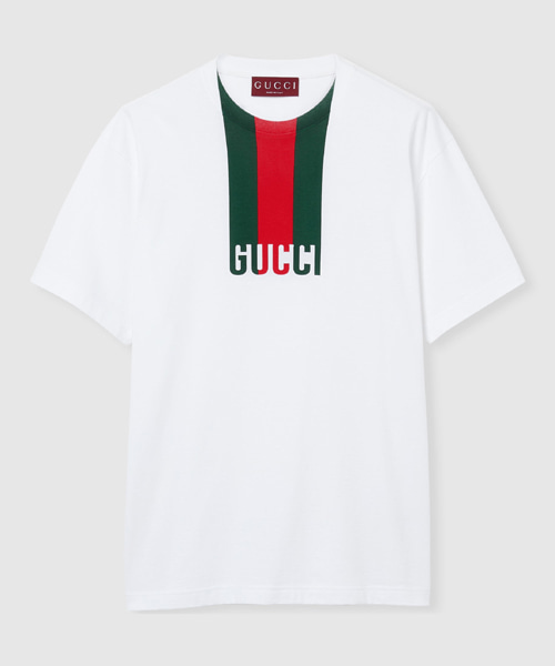 프린트 코튼 저지 티셔츠