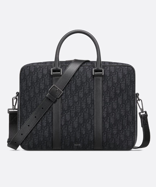 디올 오블리크 자카드 지퍼 브리프케이스