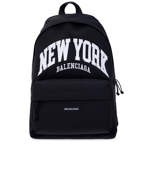 뉴욕 로고 패치 백팩