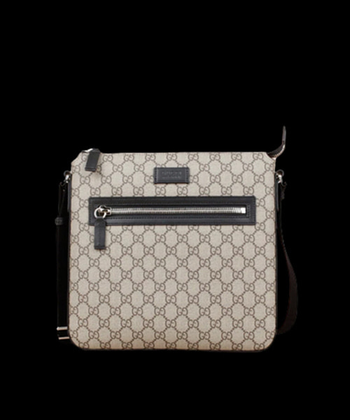 GG 슈프림 캔버스 레더 메신저백