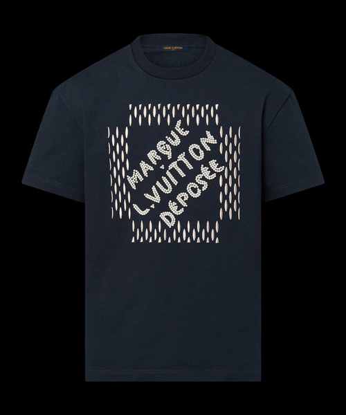 엠브로이더드 시그니처 코튼 티셔츠