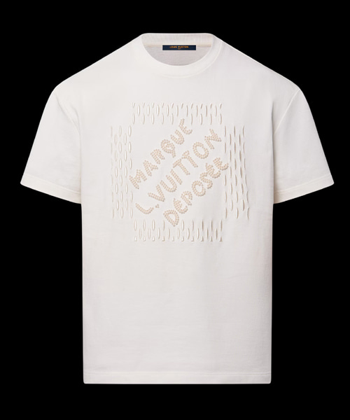 엠브로이더드 시그니처 코튼 티셔츠