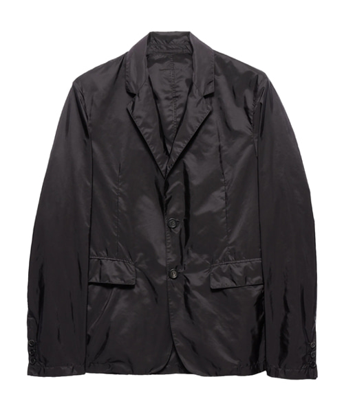 백 삼각 로고 패치 리나일론 싱글 블레이저