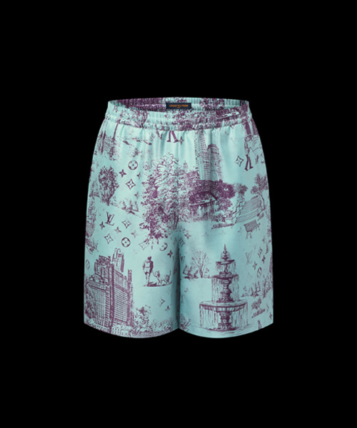 프린트 실크 쇼츠