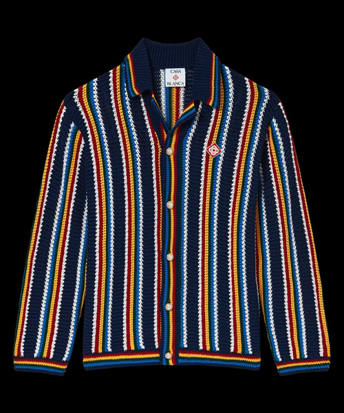 크로셰 스트라이프 셔츠