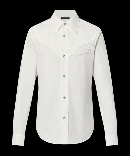 웨스턴 롱 슬리브 코튼 셔츠