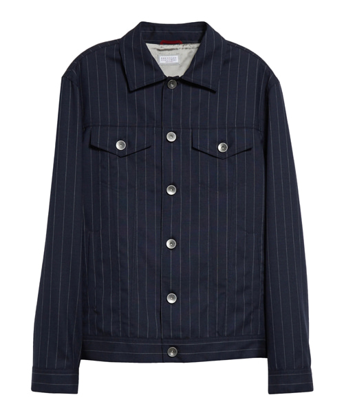 핀스트라이프 버진 모직 재킷