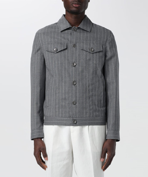 핀스트라이프 버진 모직 재킷