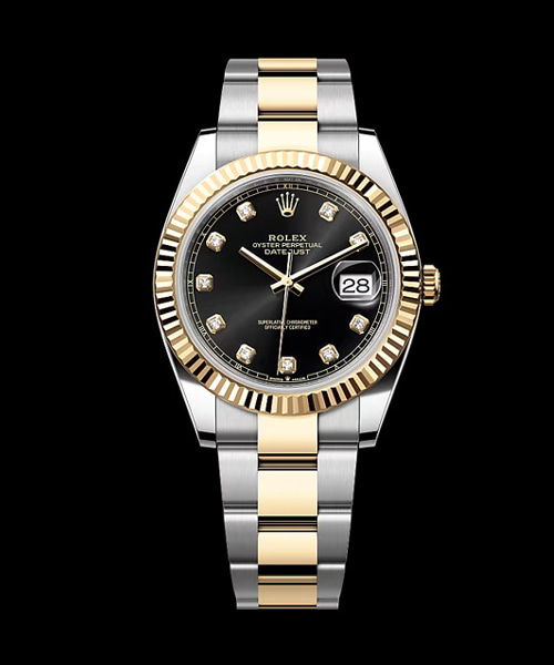 데이트저스트 41 옐로우 골드 콤비 다이아몬드