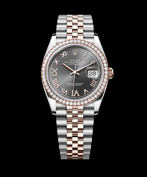 데이트저스트 36 에버로즈 골드 콤비 다이아몬드 베젤