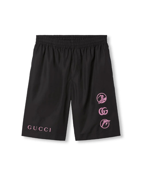 프린트 저지 포플린 쇼츠