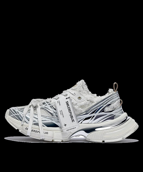 스카이라인 실버 메쉬 스니커즈