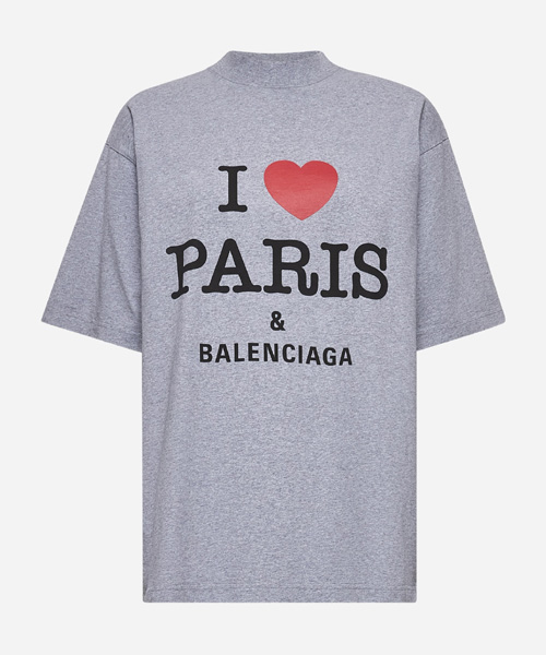 I LOVE PARIS 프린트 코튼 티셔츠