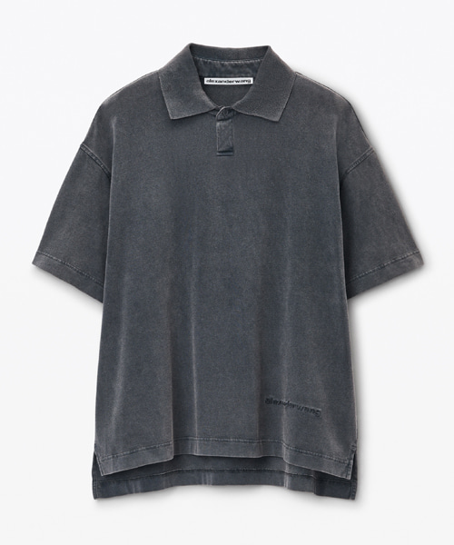 엠보스드 로고 코튼 폴로셔츠