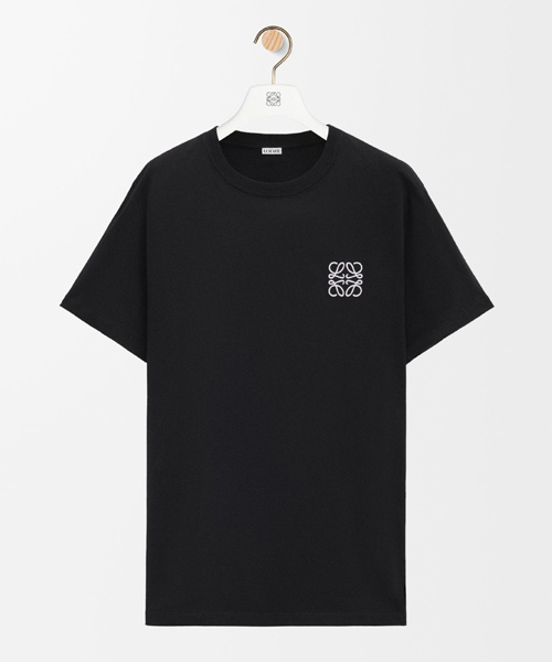 로고 자수 코튼 티셔츠