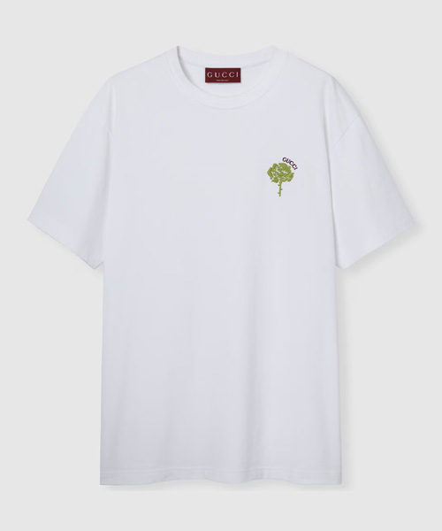 엠브로이더드 코튼 저지 티셔츠