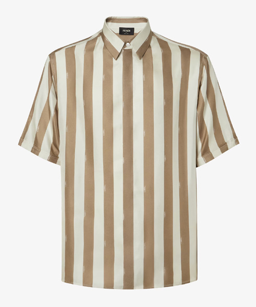 페퀸 실크 숏 슬리브 셔츠