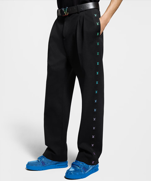 프레피 테일러드 저지 팬츠