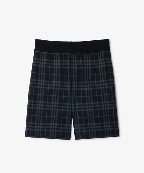 체크 스트레치 코튼 블렌드 쇼츠