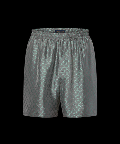 드로스트링 자카드 실크 블렌드 쇼츠