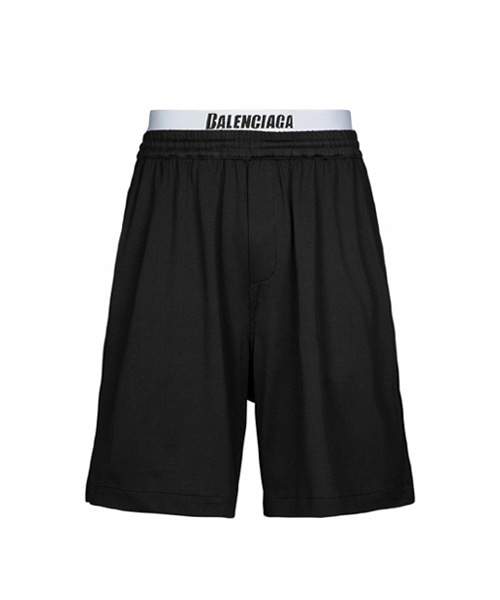 밴딩 로고 나일론 스윔 쇼츠