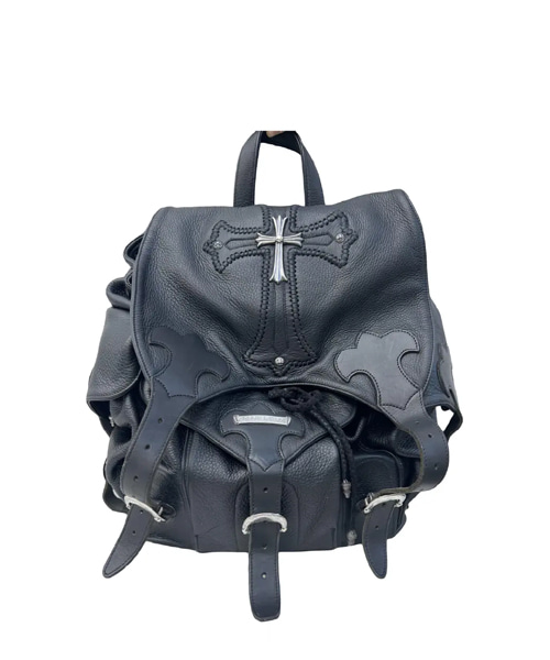 가죽 크로스 패치 백팩