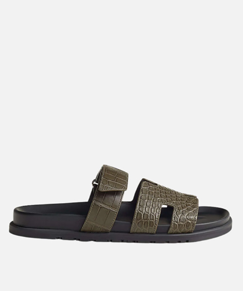 시프레 악어 가죽 샌들