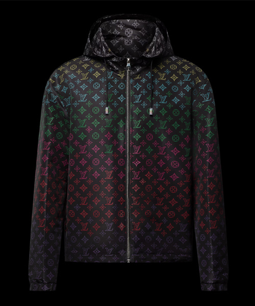 모노그램 플라워 그라디언트 프린트 윈드브레이커