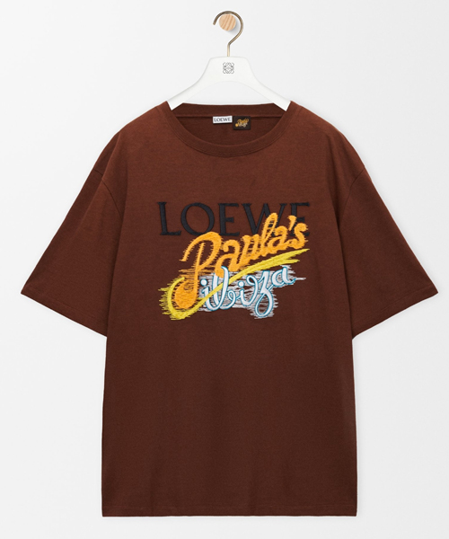 로고 자수 코튼 티셔츠