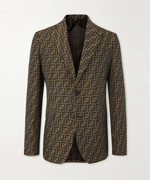 시그니처 패턴 자카드 블레이저 자켓