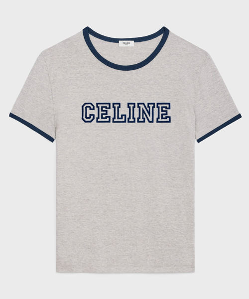 플록 코튼 저지 티셔츠