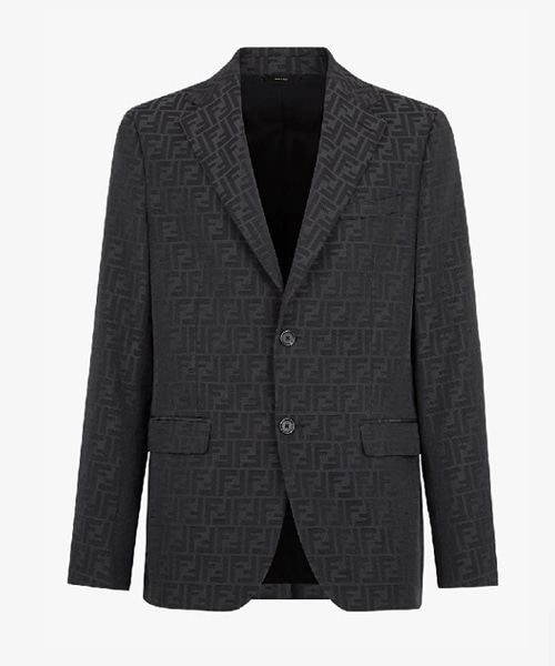 시그니처 패턴 자카드 블레이저 자켓