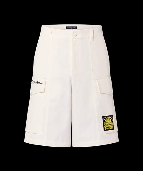 엠브로이더드 코튼 카고 쇼츠