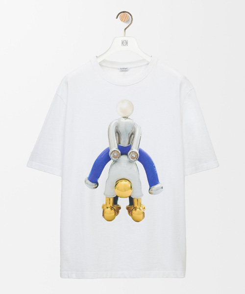 아크로뱃 프린트 코튼 티셔츠